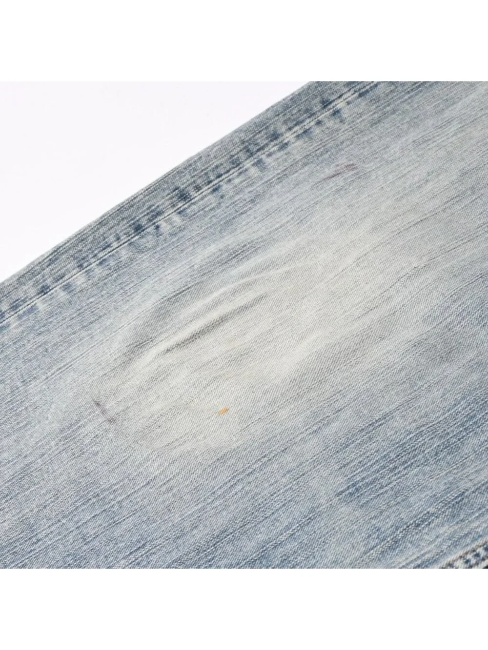 Balenciaga Baggy Wide Leg Denim Pants Indigo Blue Jeans Blanc